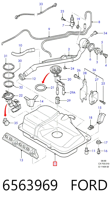 Comprar Depósito de combustible Ford Fiesta  F3L, F5L a bajo precio