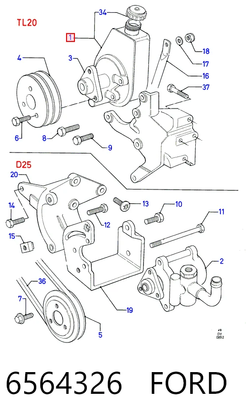 Bomba hidráulica de dirección para Ford Transit III V