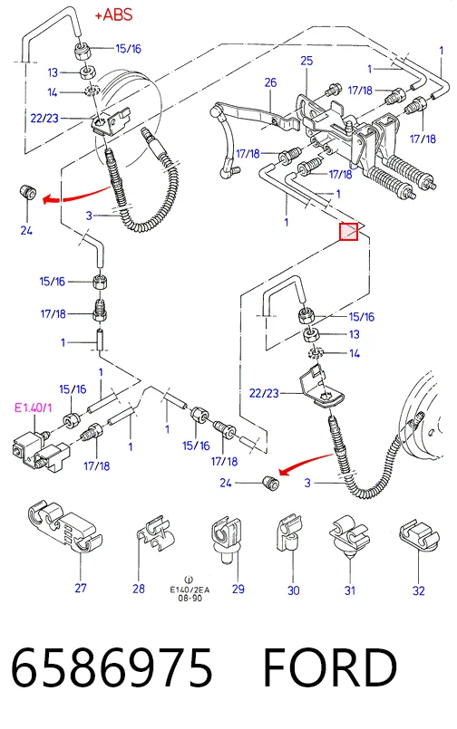 Comprar Latiguillos de freno delantero Ford Escort '95 AVL