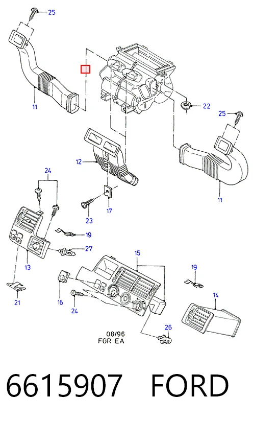Ventilador interior Escort V hatchback (1990-1992) original desde 57,25 €