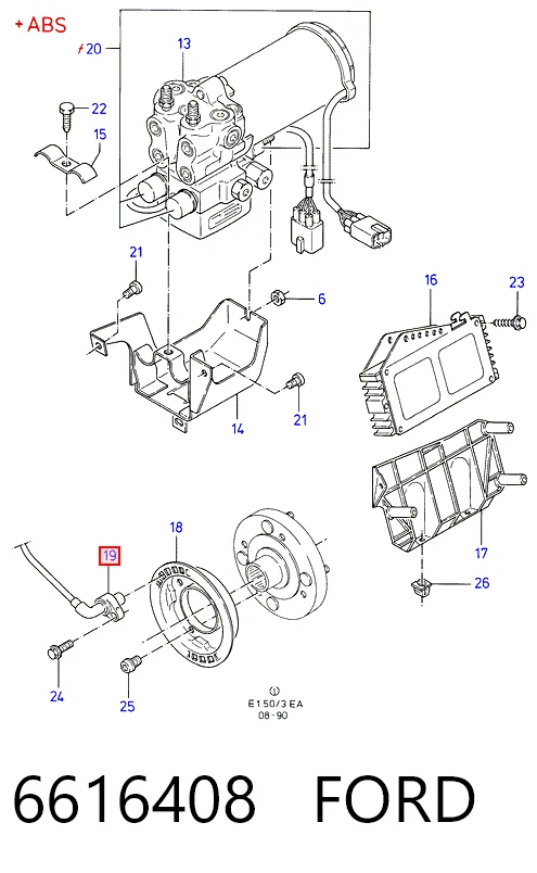 Sensor de freno, delantero Ford Escort  (AVL)