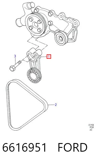 Polea tensora para Ford Sierra II GBG, GB4