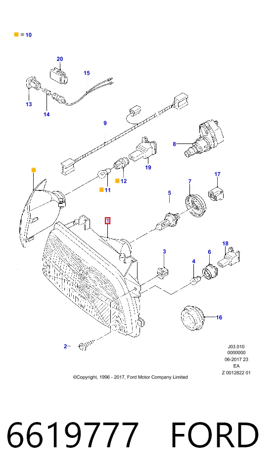  Faro derecho Ford Escort 5
