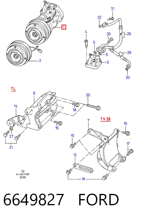 Compresor climatizador para Ford Sierra I GBC