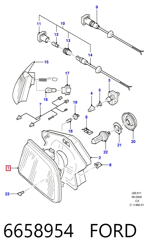  Faro derecho Ford Fiesta 