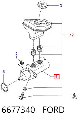 Juego de reparación cilindro de freno principal para Ford Mondeo I GBP