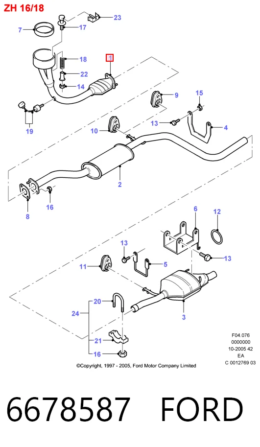 Convertidor catalítico Escort VII descapotable (1995-2000) original desde 261,37 €