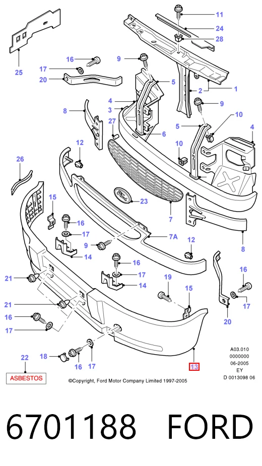 Parachoques delantero Ford Transit  desde 85,49 €