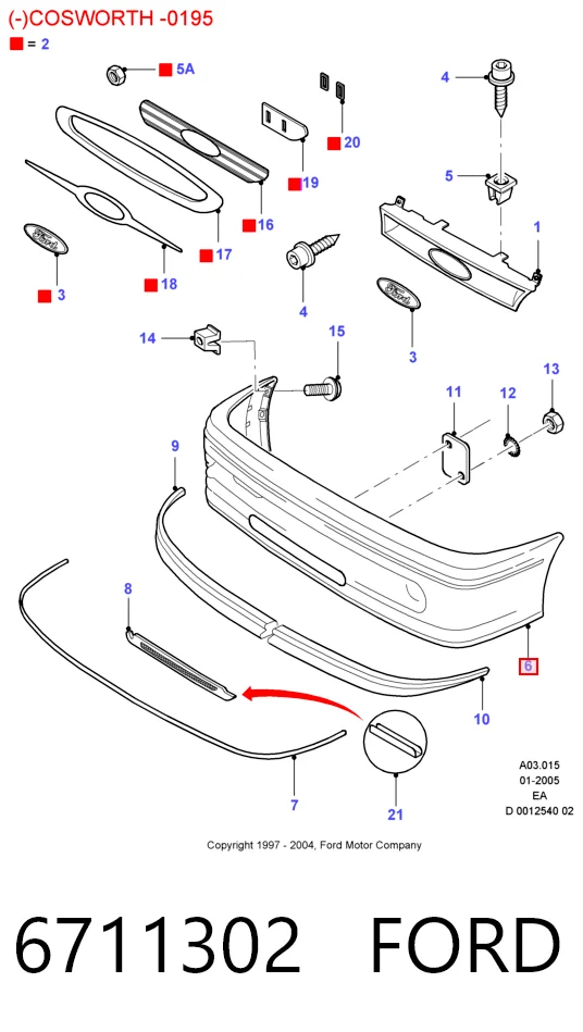Comprar Paragolpes Ford Escort V GAL