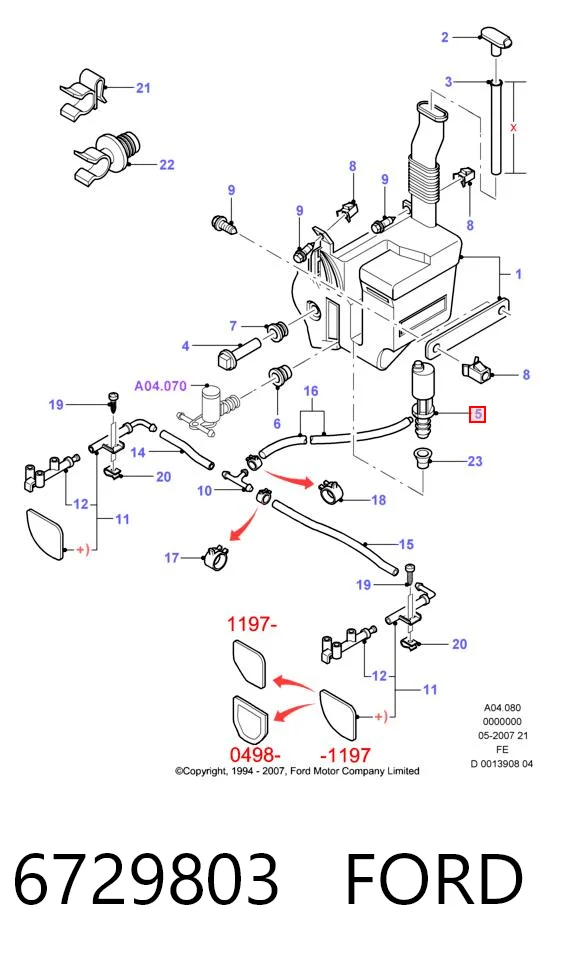 6729803 Ford Bomba-motor de lavafaros