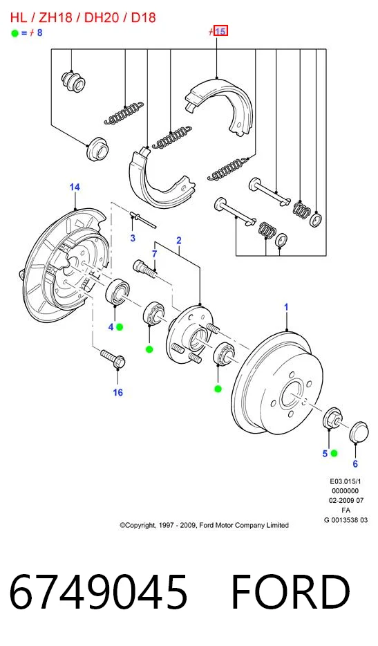 Comprar Zapatas de freno de estacionamiento Ford Escort V GAL a bajo precio