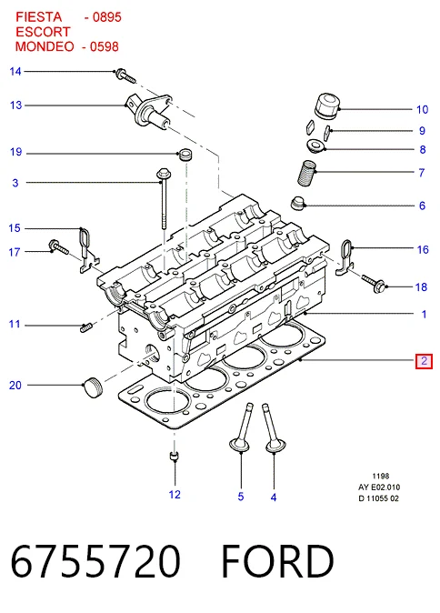 Juntas de culata Ford Escort  desde 21,54 €