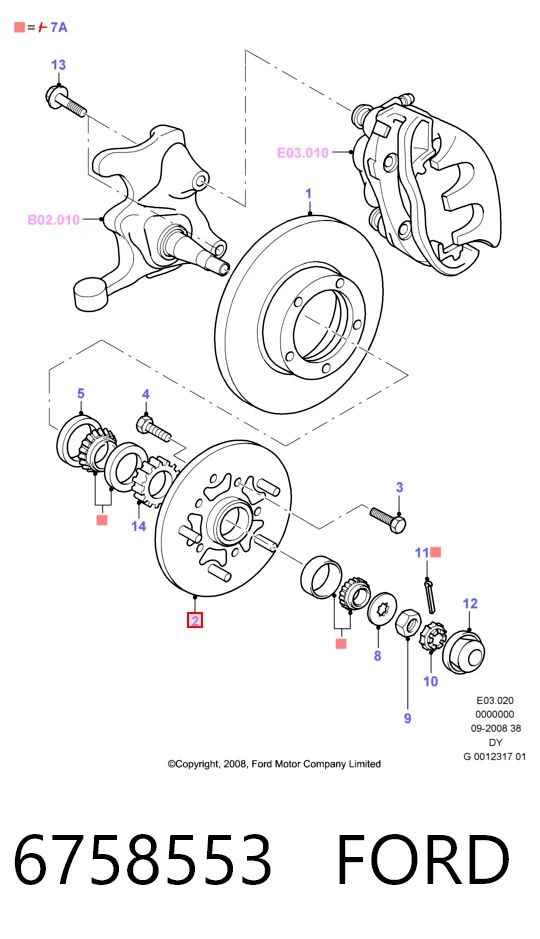  Buje de rueda delantero Ford Transit 4