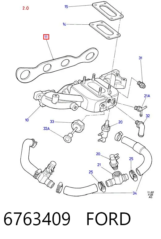 Comprar Junta del colector de admisión Ford Sierra  GBC a bajo precio