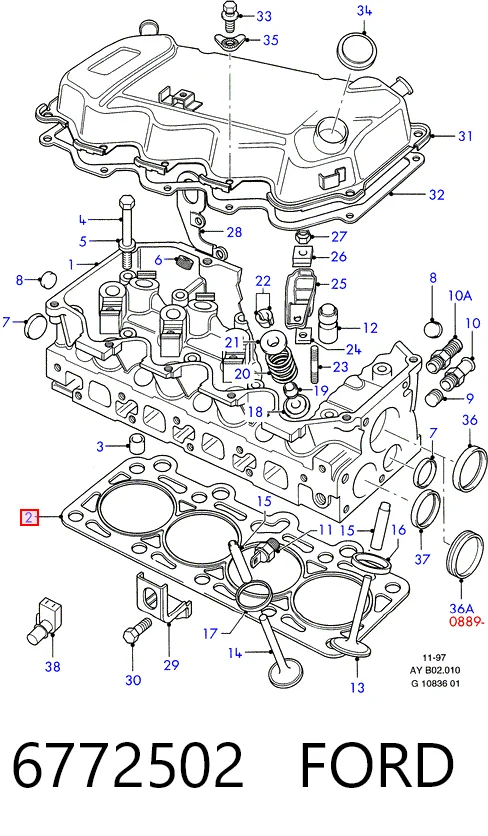 Empaque de culata Ford Escort III