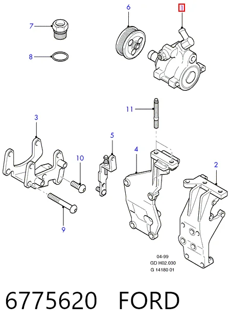 Bomba hidráulica de dirección para Honda Accord IV CB3, CB7