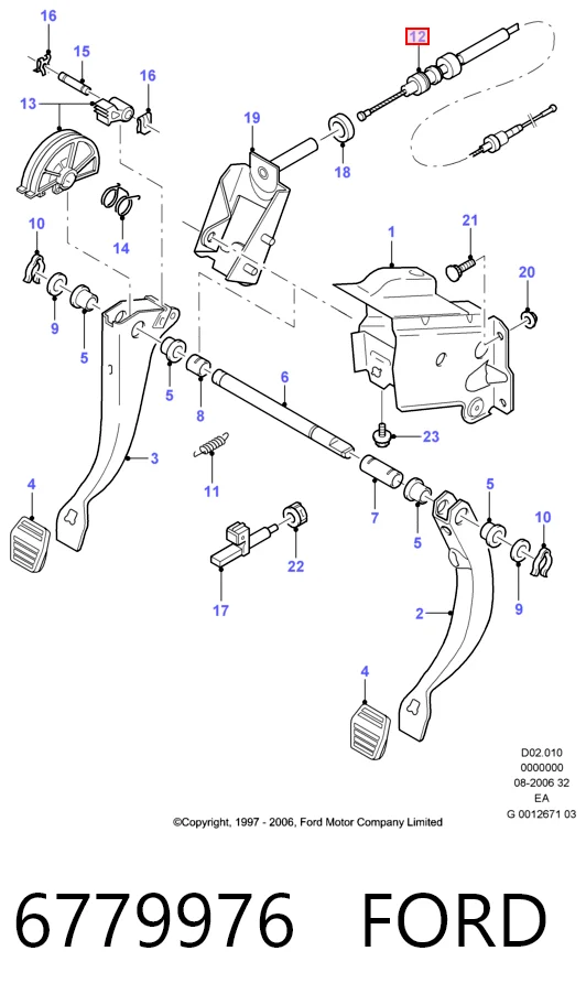Cable embrague Ford Escort  (AVL)