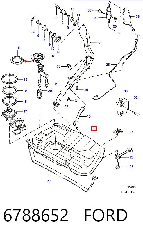 Depósito de gasolina para Ford Escort AVL