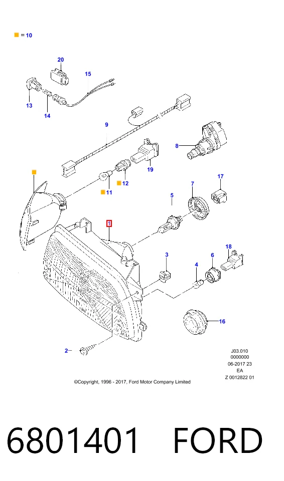  Faro derecho Ford Escort 5