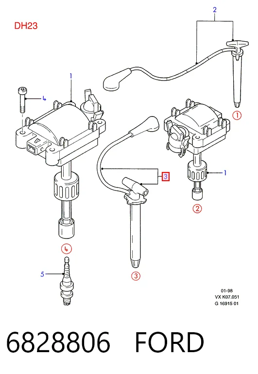 Cables de encendido Ford Galaxy I VX