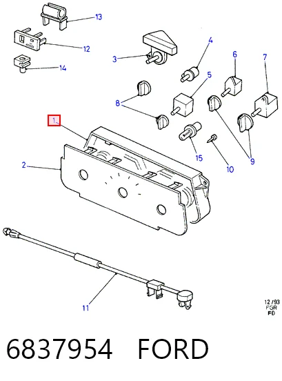 Elemento de control aire acondicionado Ford Mondeo I (GBP)