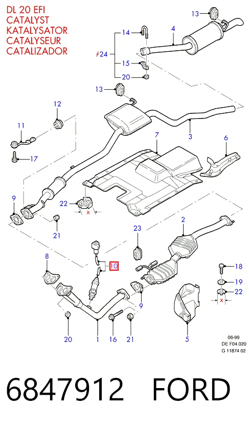 Sonda lambda (NOx, O2) para Ford Escort VII ALL