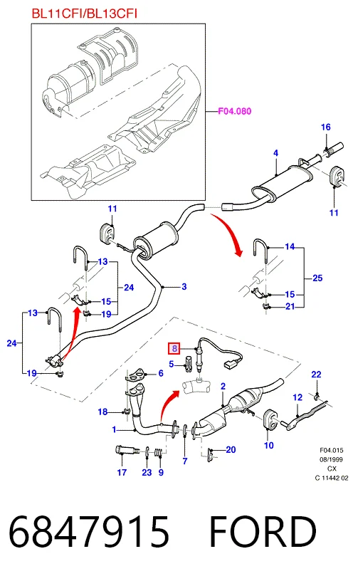 Sensor de oxígeno para Ford Escort VII (ALL)