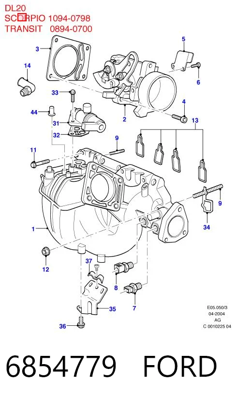 6854779 Ford Sensor de posición del acelerador