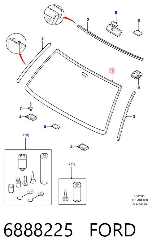Parabrisas delantero  para Ford Mondeo I GBP