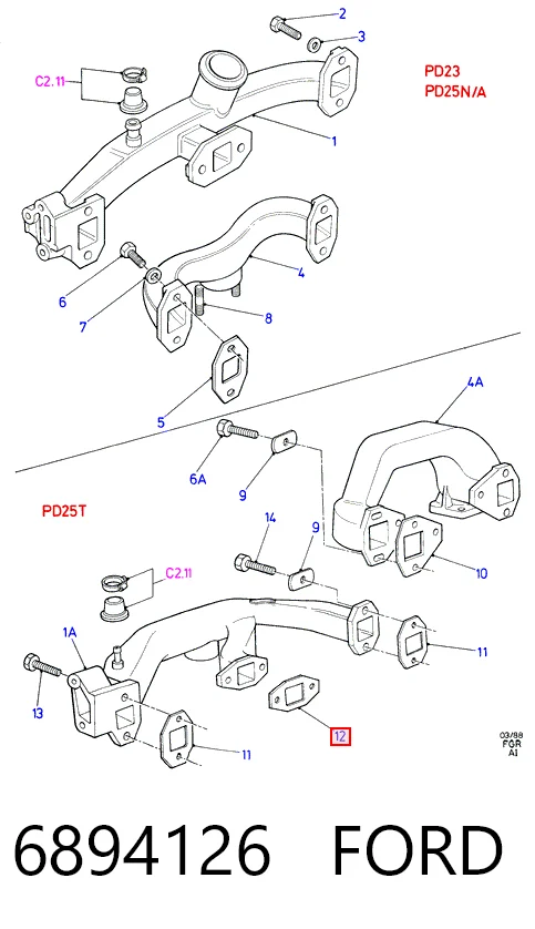 Junta de colector de admisión Peugeot 505 sedán (551A) (1979 - 1993) precio, desde 2,53 EUR