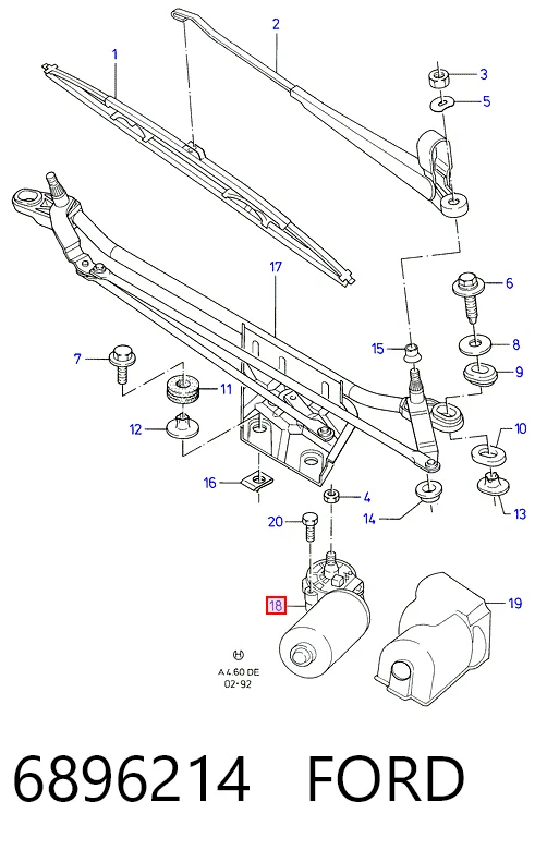  Motor limpiaparabrisas Ford Sierra 1