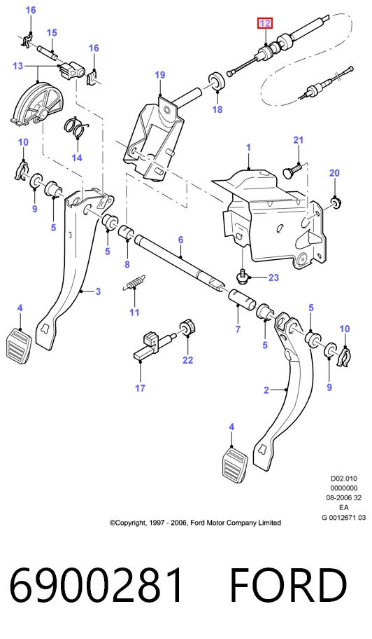 Cable embrague Ford Escort '91 EXPRESS