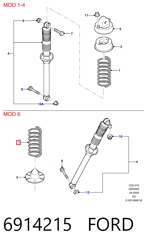 Muelle de suspensión Escort  furgoneta (1990-1994) original desde 35,49 €