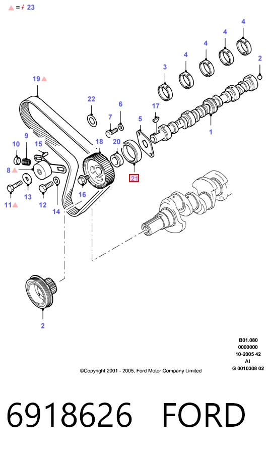  Retén, árbol de levas Ford Transit 4