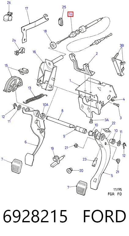 Cable embrague Mondeo I hatchback (1993-1996) original desde 20,62 €