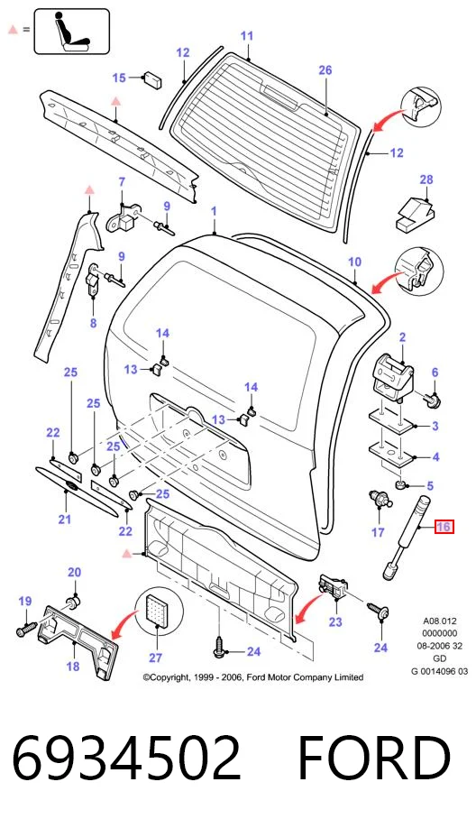 Comprar Amortiguador de puerta trasera Mondeo I BNP