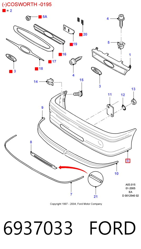 Comprar Paragolpes Ford Escort V GAL