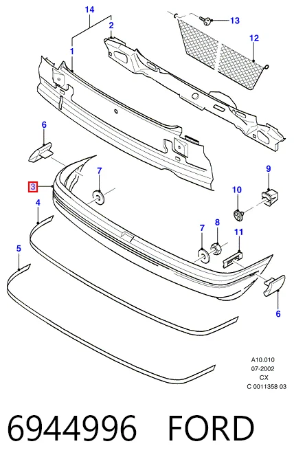 Comprar Parachoques trasero Ford Fiesta Mk3 GFJ