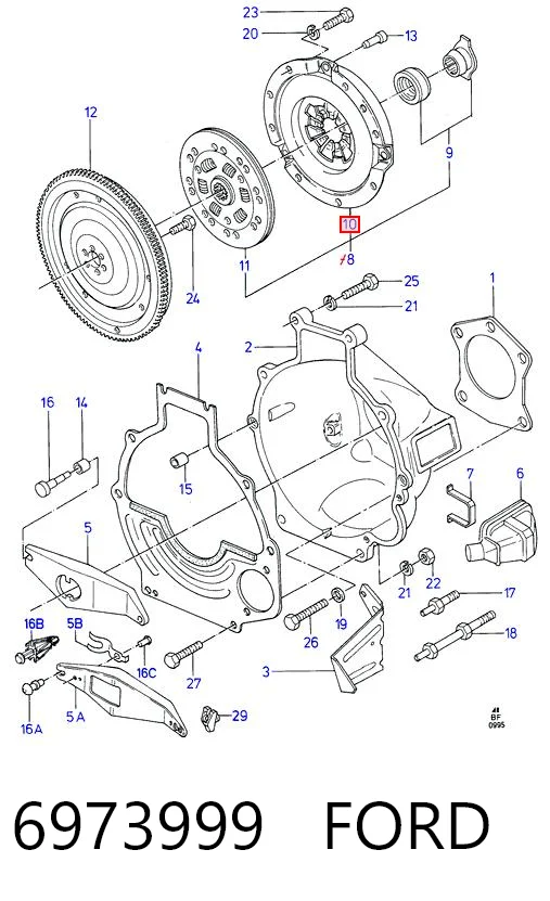  Plato de presión de embrague Ford Transit 4