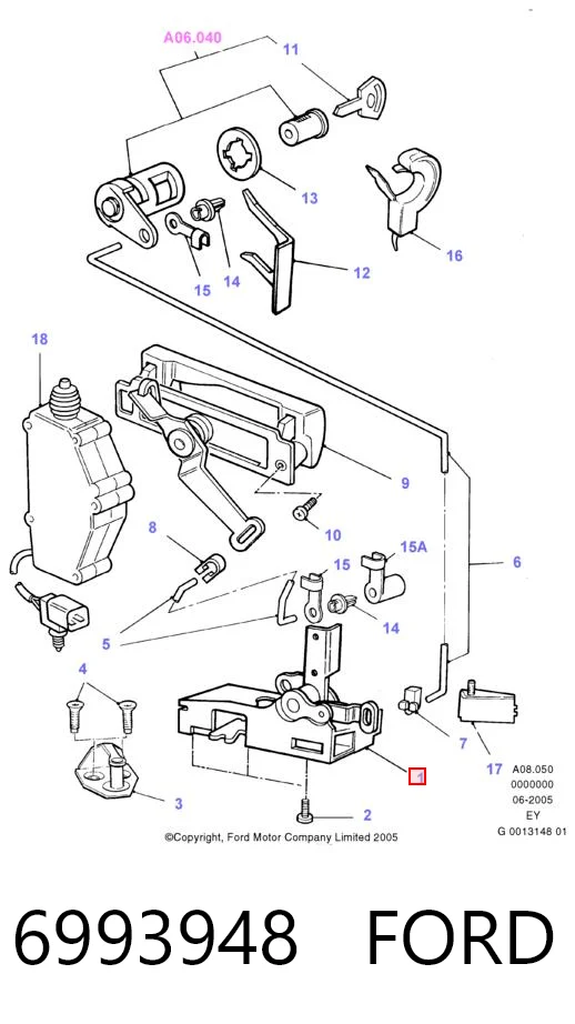 Cierre del maletero para Ford Transit IV E