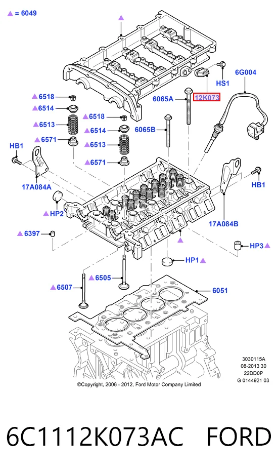 6C1112K073AC Ford Sensor posición arbol de levas