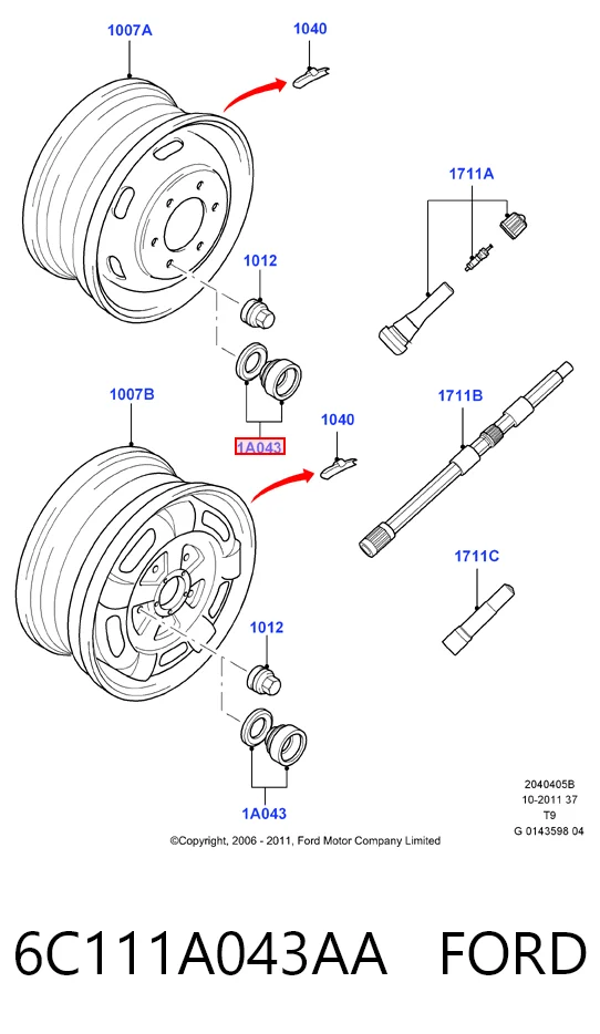 6C111A043AA Ford