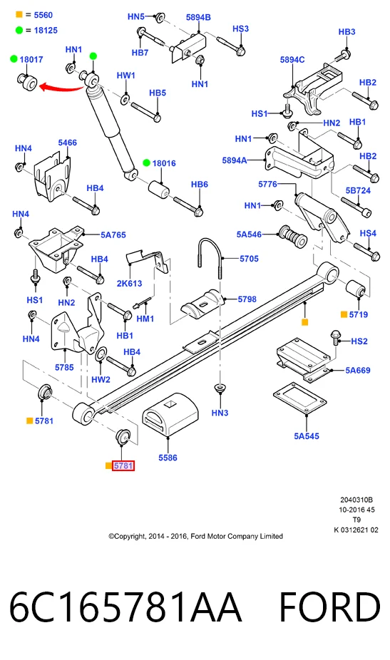 6C165781AA Ford