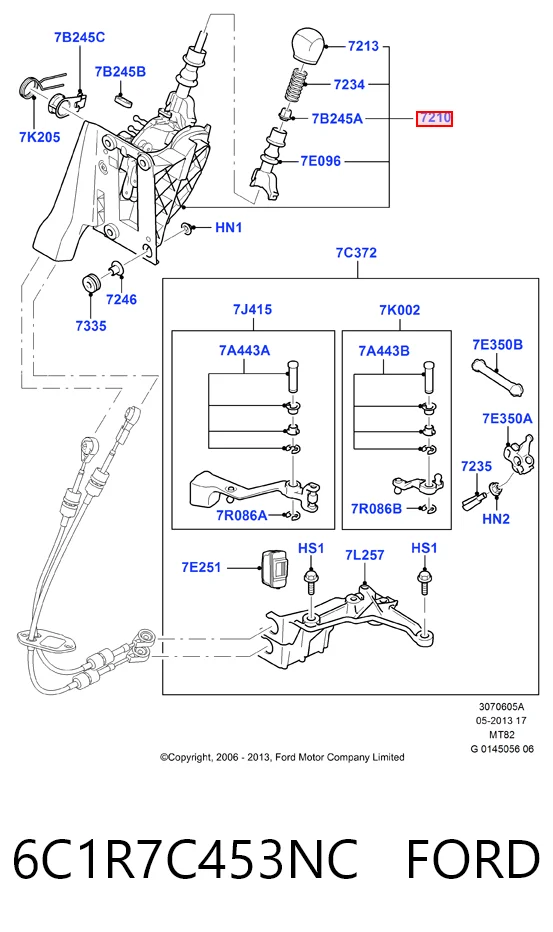 Mecanismo selector de marchas Ford Transit VI furgoneta (V347/8) (2006 - 2014) precio, desde 69,70 EUR