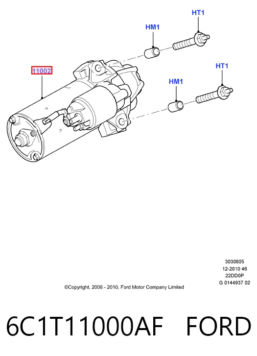 6C1T11000AF Ford Arranque motores