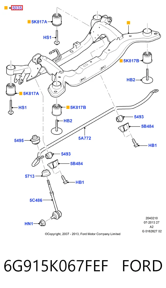 Subchasis trasero Ford Mondeo IV (CA2)