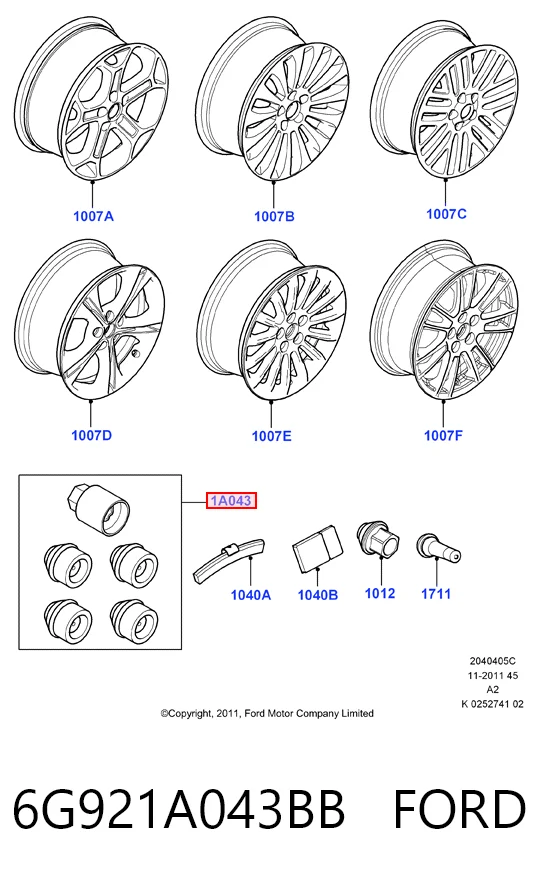 Tornillos para llantas para Ford Fiesta Mk5 JH, JD