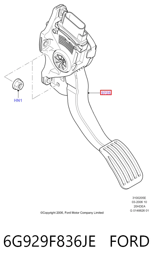 Potenciómetro pedal acelerador Ford Galaxy II CA1 monovolumen (WA6) (2006 - 2015) precio, desde 47,64 EUR