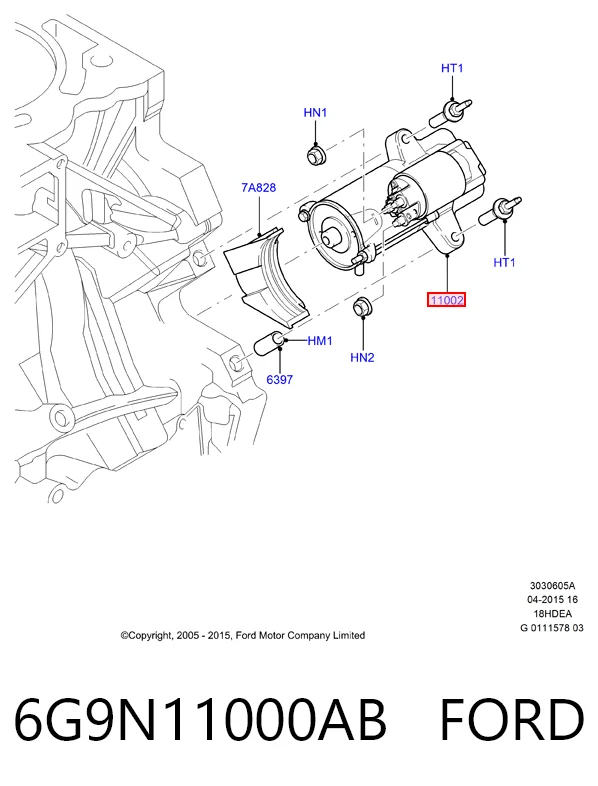 6G9N11000AB Ford Arranque motores