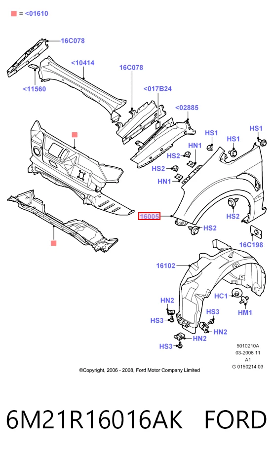Comprar Aleta delantera izquierda Ford S-Max  CA1